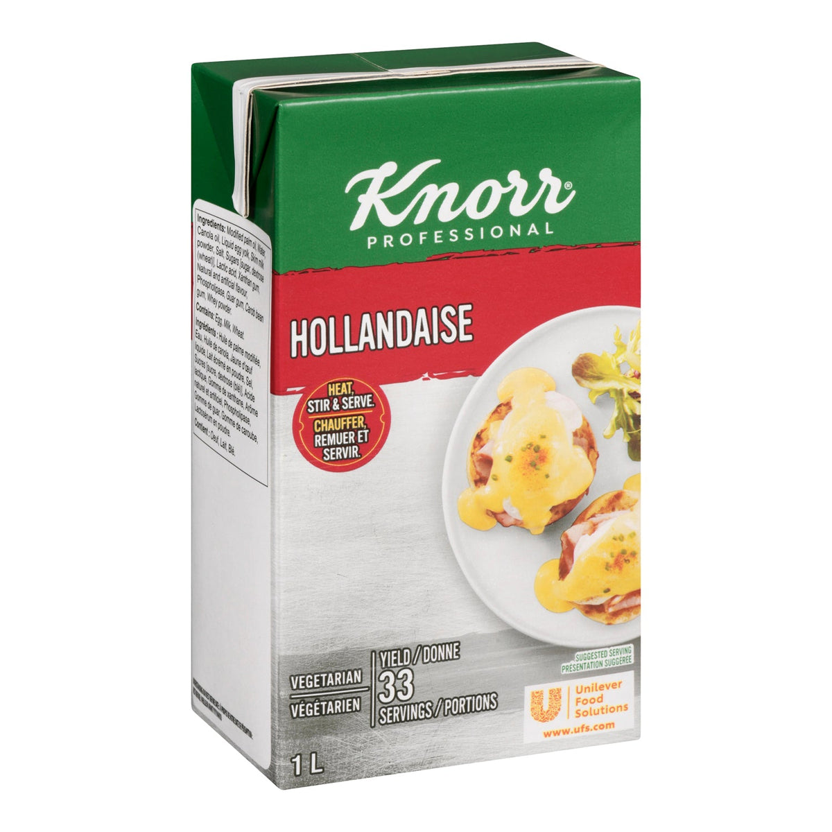 Sauce Hollandaise Tetra Ready To Use - 6 x 1 L - Repertiore - Restaurant and Foodservice Ingredients - Canadian Distribution - Ships Free Within Canada on Orders Above CAD $199