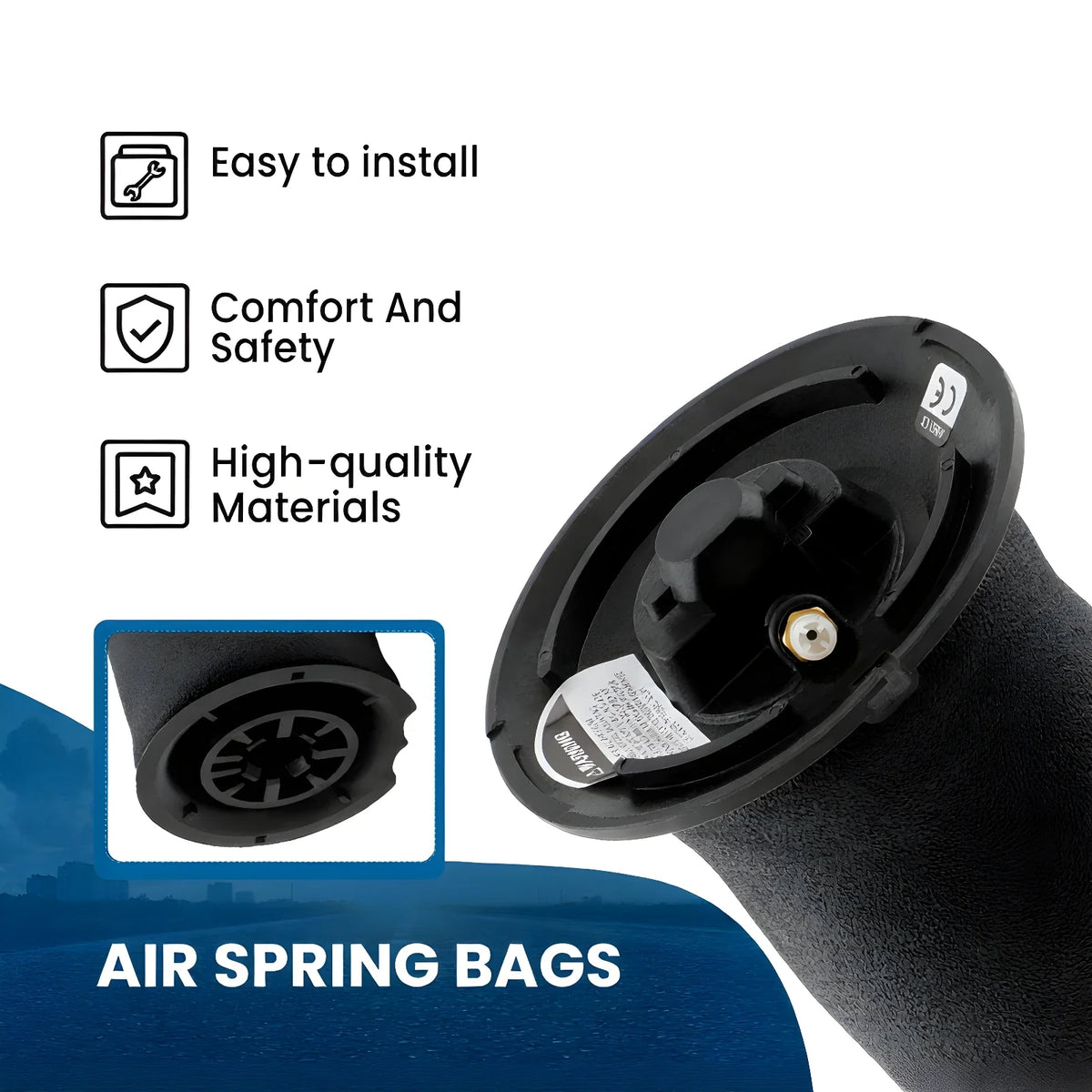 2x Rear air suspension  for BMW 5er e60 e61 Touring 37126765603 37126765602  Air spring bag