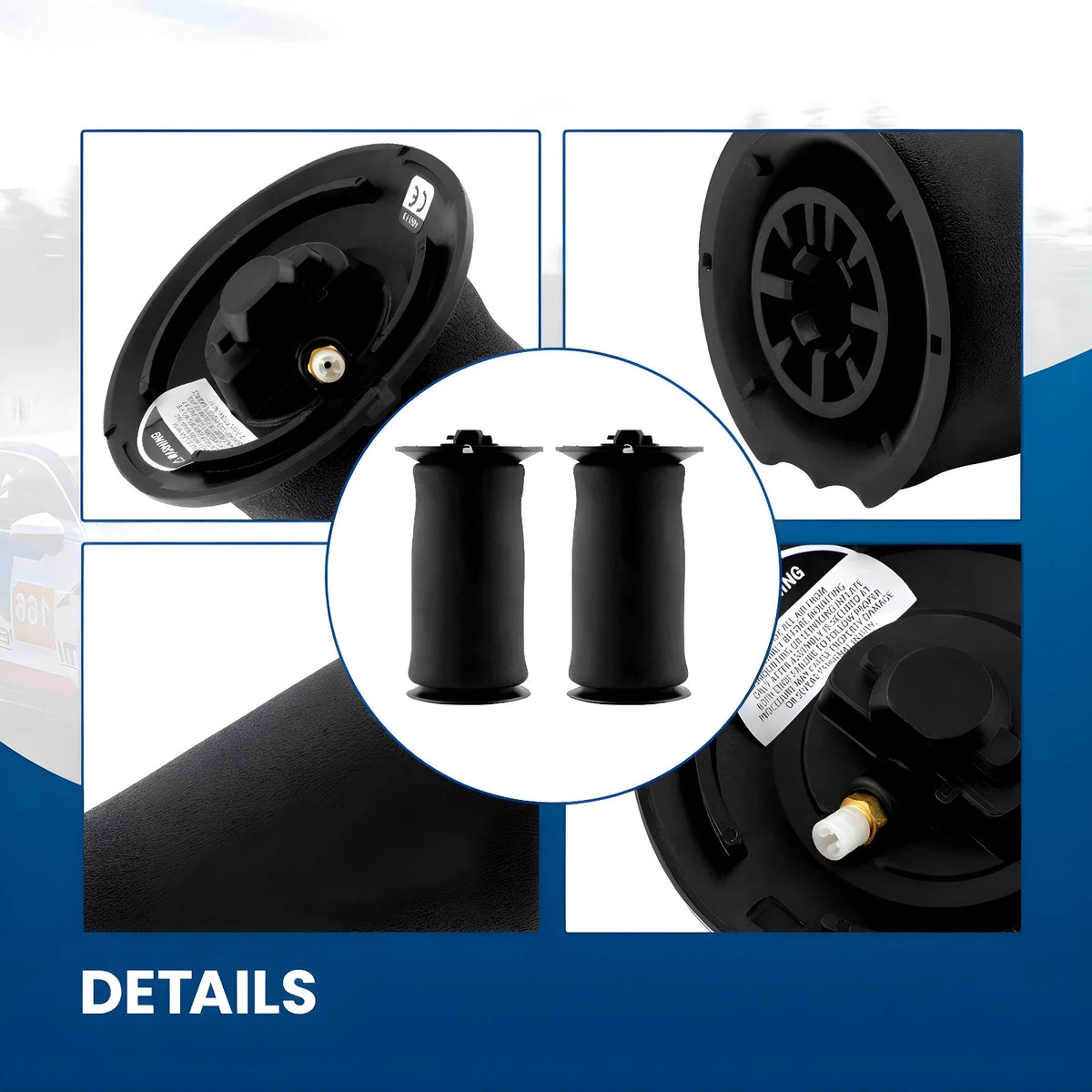 2x Rear air suspension  for BMW 5er e60 e61 Touring 37126765603 37126765602  Air spring bag